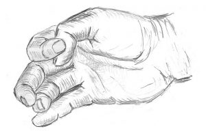 palm hand sketch 