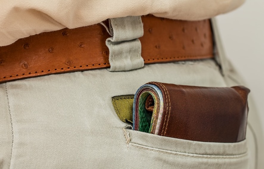 wallet inside pocket