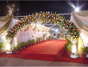 decorated wedding venue 