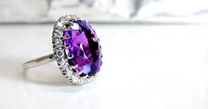 purple diamond ring 